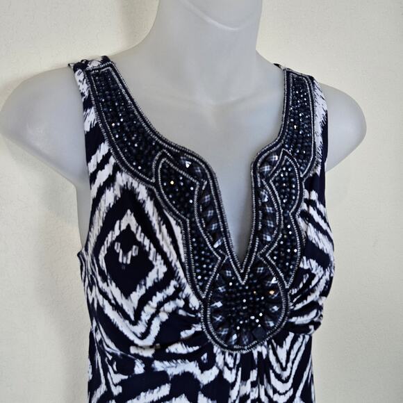 dressbarn Monochrome Geometric Maxi Dress - Picture 3 of 14